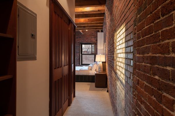 Bedroom, Interior, Stone Walls, Wooden Beams