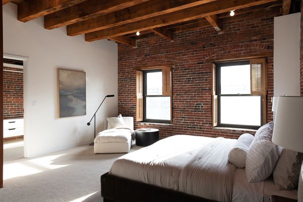 Bedroom, Interior, Stone Walls, Wooden Beams