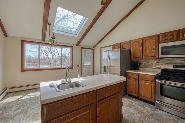 Interior, Kitchen, Stainless Steel Appliances, Wooden Beams