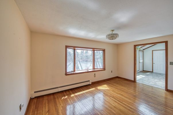 Chandelier, Empty room, Interior, Wood Texture Flooring