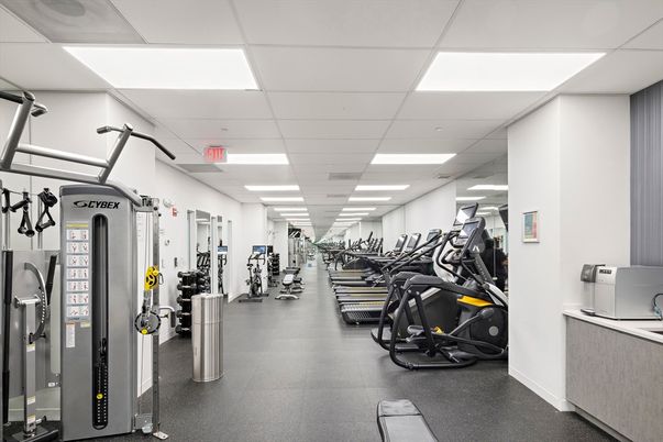 Fitness Equipment, Gym, Interior, Recessed Lighting