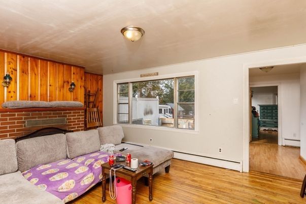 Interior, Living room, Wood Texture Flooring, Wooden Walls