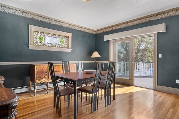 Dining room, Interior, Wood Texture Flooring
