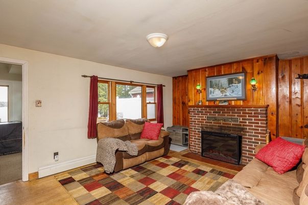 Fireplace, Interior, Living room, Wooden Walls
