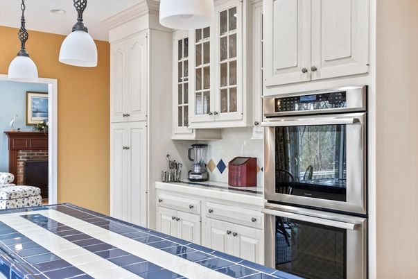 Interior, Kitchen, Pendant Lights, Stainless Steel Appliances, Tile Countertops