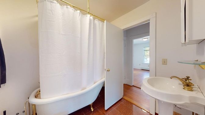 Bathroom, Interior, Wood Texture Flooring