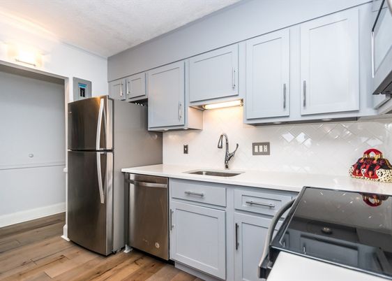 Interior, Kitchen, Wood Texture Flooring