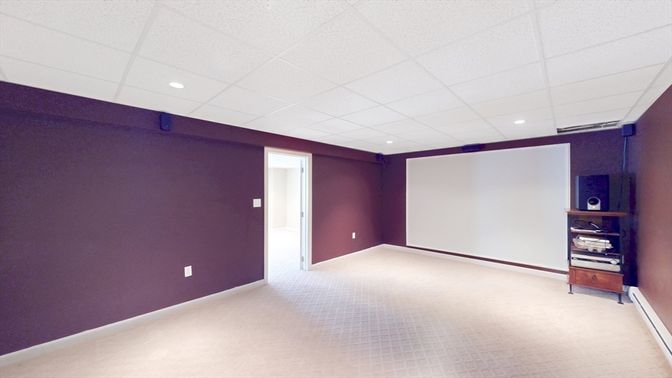 Empty room, Interior, Recessed Lighting