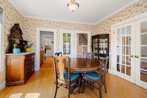 Dining room, Interior, Wood Texture Flooring