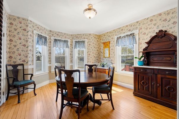 Dining room, Interior, Wood Texture Flooring