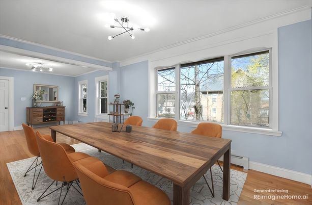 Dining room, Interior, Wood Texture Flooring