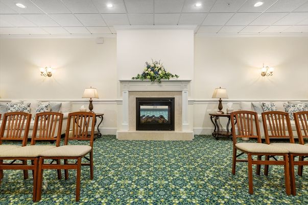 Dining room, Fireplace, Interior, Recessed Lighting