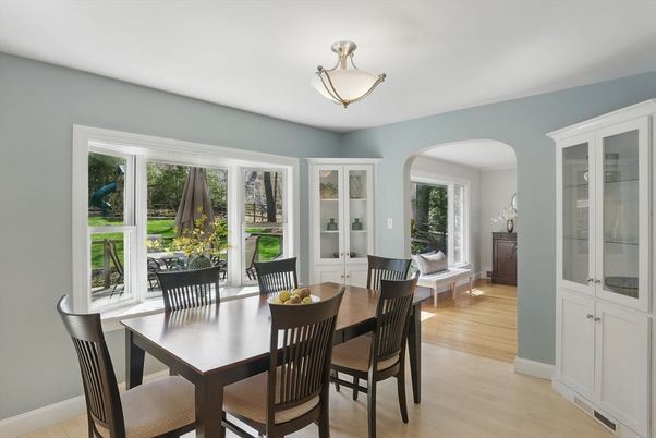 Dining room, Interior, Wood Texture Flooring