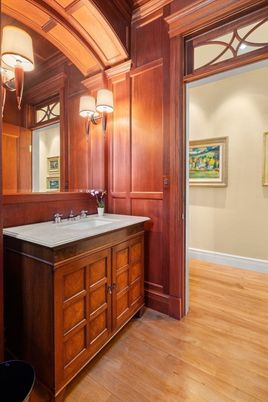 Bathroom, Interior, Wooden Ceilings, Wood Texture Flooring, Wooden Walls