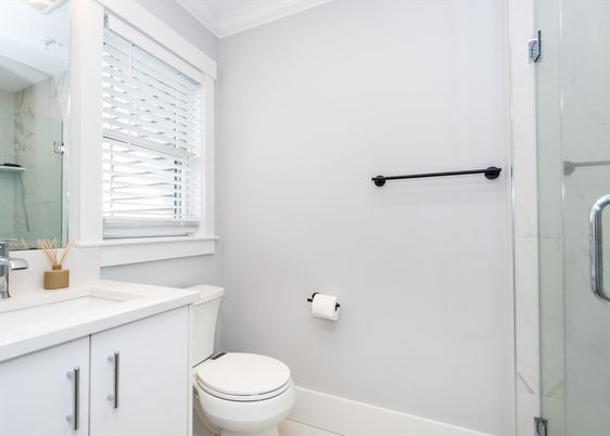 Bathroom, Glass Shower, Interior, Marble Walls