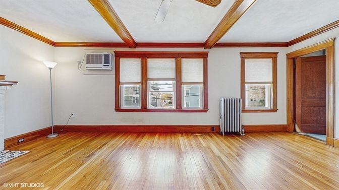 Empty room, Interior, Wooden Beams, Wood Texture Flooring