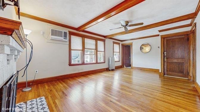 Empty room, Interior, Wooden Beams, Wood Texture Flooring