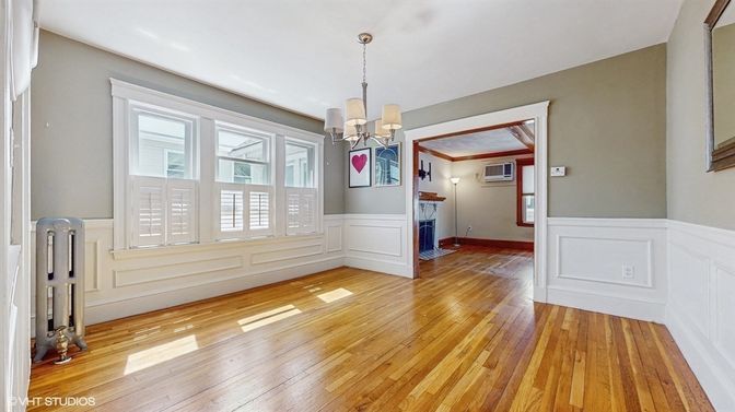 Chandelier, Empty room, Interior, Wood Texture Flooring