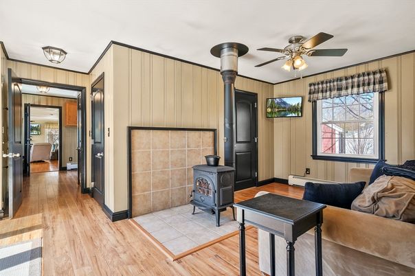 Fireplace, Interior, Wood Texture Flooring