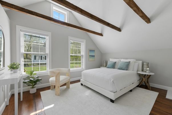 Bedroom, Interior, Wooden Beams, Wood Texture Flooring
