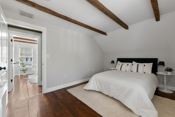 Bedroom, Interior, Wooden Beams, Wood Texture Flooring