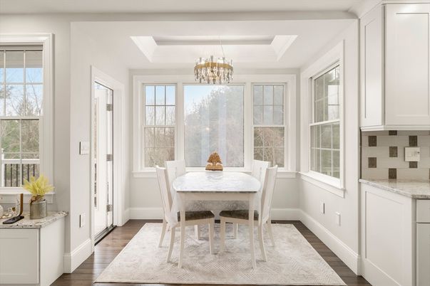 Chandelier, Dining room, Interior, Wood Texture Flooring