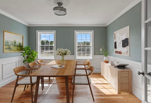 Dining room, Interior, Wood Texture Flooring