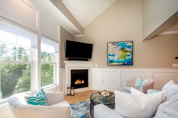 Fireplace, Interior, Living room, Wood Texture Flooring