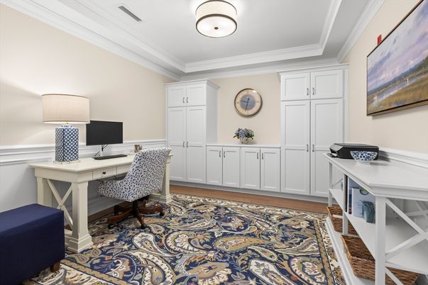 Home Office, Interior, Wood Texture Flooring