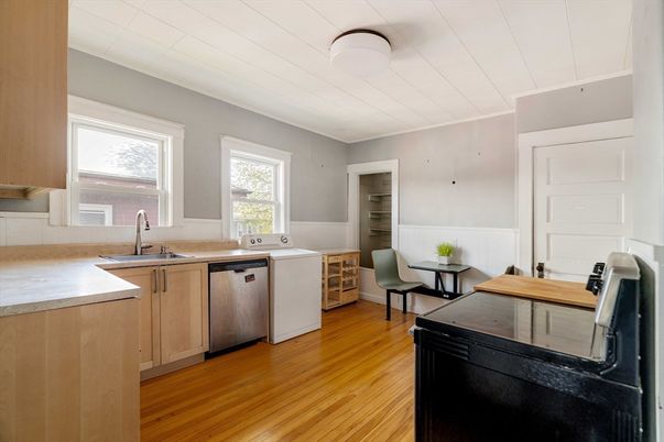 Interior, Kitchen, Wood Texture Flooring