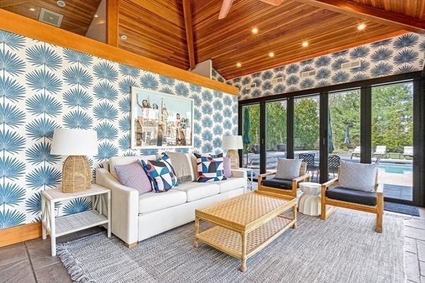 Interior, Living room, Recessed Lighting, Wooden Beams, Wooden Ceilings