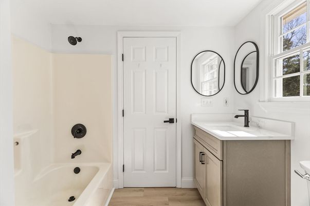 Bathroom, Interior, Wood Texture Flooring