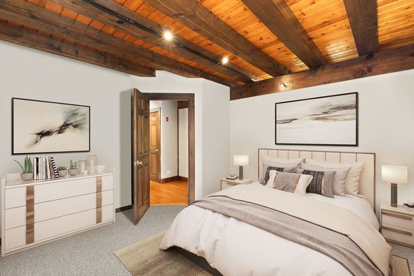 Bedroom, Interior, Wooden Beams, Wooden Ceilings