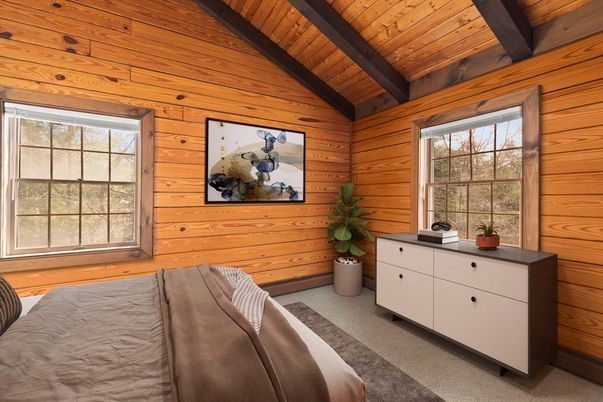 Bedroom, Interior, Wooden Beams, Wooden Ceilings, Wooden Walls