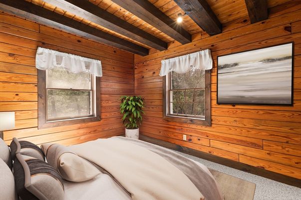Bedroom, Interior, Wooden Beams, Wooden Ceilings, Wooden Walls
