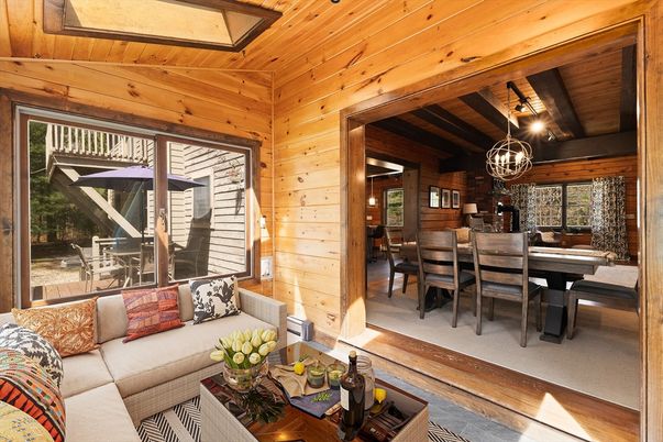 Dining room, Interior, Living room, Wooden Beams, Wooden Ceilings, Wood Texture Flooring, Wooden Walls