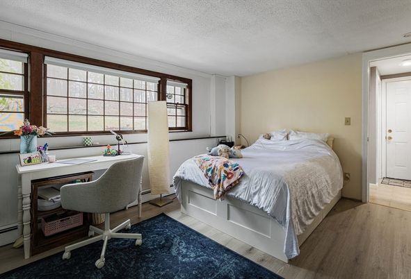 Bedroom, Home Office, Interior, Wood Texture Flooring