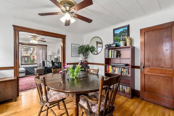 Dining room, Interior, Wood Texture Flooring