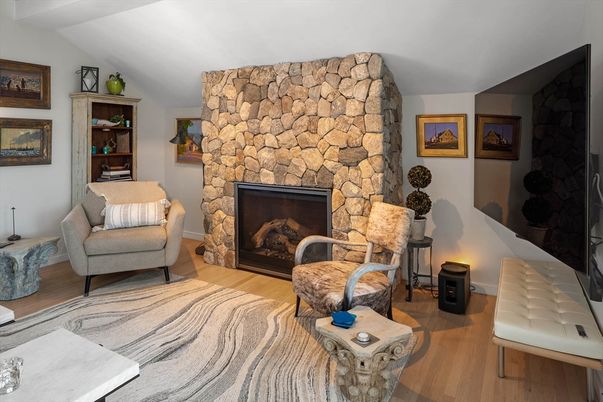 Fireplace, Interior, Stone Walls, Wood Texture Flooring