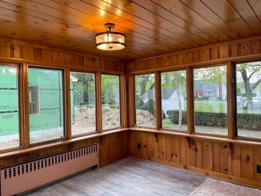 Interior, Sun Room, Wooden Ceilings, Wood Texture Flooring, Wooden Walls