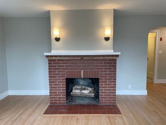 Fireplace, Interior, Wood Texture Flooring