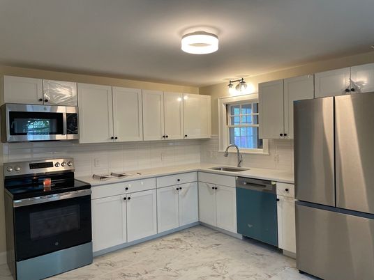 Interior, Kitchen, Marble, Stainless Steel Appliances