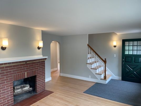 Fireplace, Interior, Wood Texture Flooring
