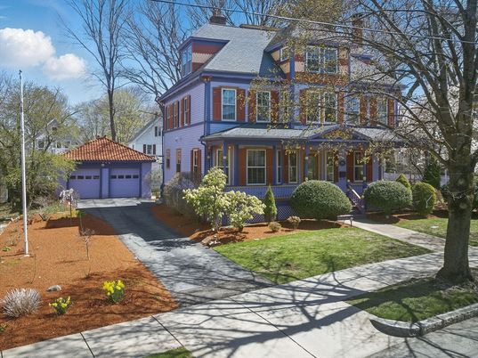 Attached, Detached Garage, Exterior, Facade, Queen Anne Victorian