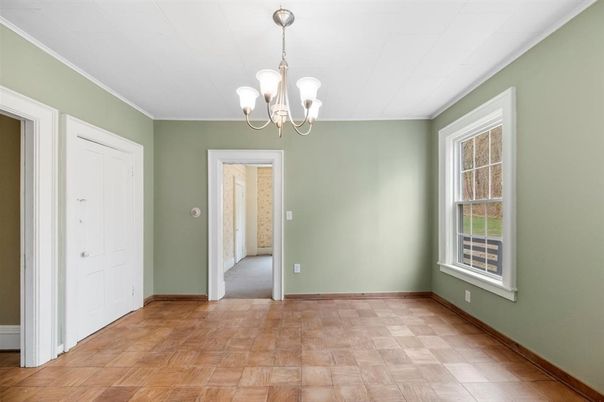Chandelier, Empty room, Interior, Wood Texture Flooring