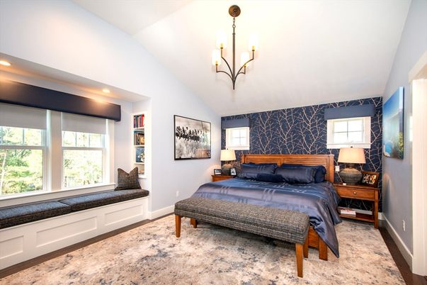 Bedroom, Chandelier, Interior, Recessed Lighting