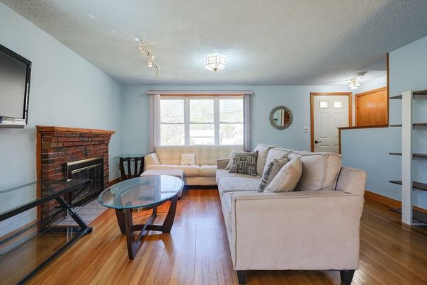 Fireplace, Interior, Living room, Wood Texture Flooring