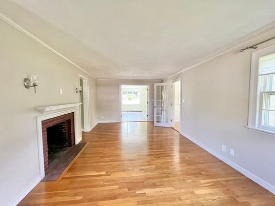 Empty room, Fireplace, Interior, Wood Texture Flooring