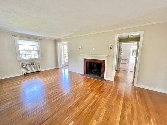 Empty room, Fireplace, Interior, Wood Texture Flooring