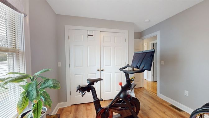 Fitness Equipment, Interior, Wood Texture Flooring
